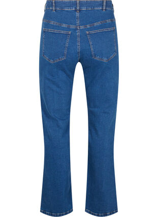 Zizzifashion High-waisted Gemma jeans with straight fit, Dark blue, Packshot image number 1