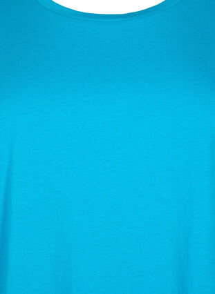 Zizzifashion Short sleeved cotton blend t-shirt, Hawaiian Ocean, Packshot image number 2