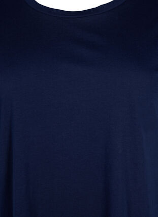 Zizzifashion Short sleeved cotton blend t-shirt, Navy Blazer, Packshot image number 2