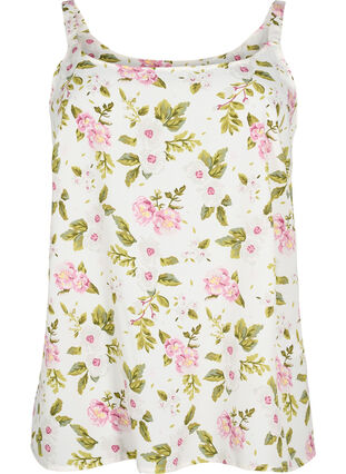 Zizzifashion FLASH - Top with print, Off White Flower, Packshot image number 0