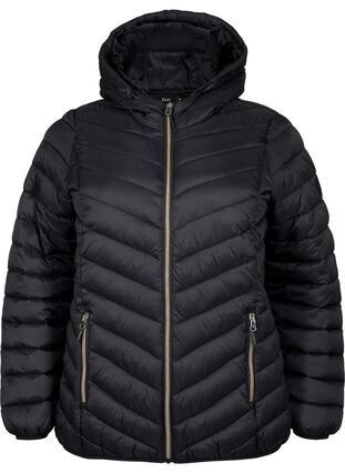 Zizzifashion Lightweight jacket with hood, Black, Packshot image number 0