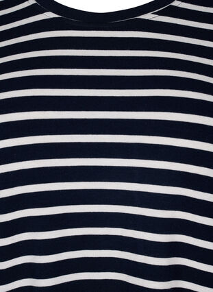 Zizzifashion Long-sleeved blouse with stripes, Evening Blue Stripe, Packshot image number 2