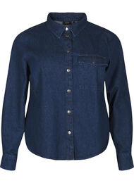 Denim jacket with chest pocket, Unwashed Denim, Packshot