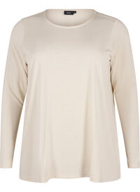 Long-sleeved T-shirt with round neck