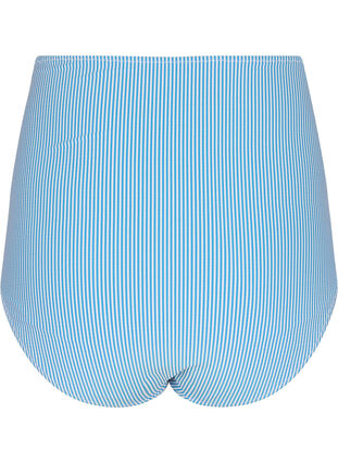 Zizzifashion Striped bikini bottom with an extra high waist, BlueWhite Stripe AOP, Packshot image number 1