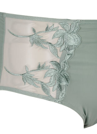 Zizzifashion Hipster briefs with embroidery and regular waist, Iceberg Green, Packshot image number 2