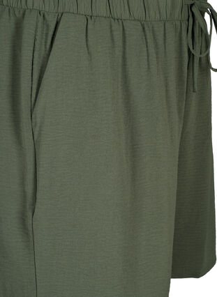 Zizzifashion Shorts with pockets and elastic waistband, Thyme, Packshot image number 2