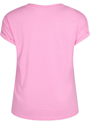 Zizzifashion Short sleeve cotton blend T-shirt, Rosebloom, Packshot image number 1