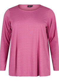 Long-sleeved T-shirt with round neck