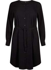 Long-sleeved dress with tie string