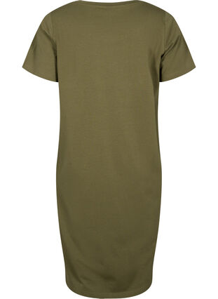 Zizzifashion Cotton dress with short sleeves, Ivy Green, Packshot image number 1