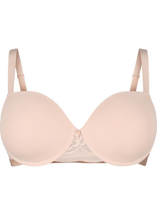 Zizzifashion Moulded bra with mesh, Nude, Packshot image number 0