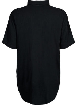 Zizzifashion Short sleeve shirt with buttons, Black, Packshot image number 1