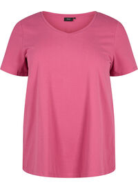 Solid-coloured basic cotton T-shirt