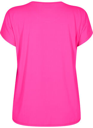 Zizzifashion Short-sleeved workout t-shirt, Neon Pink Glo, Packshot image number 1