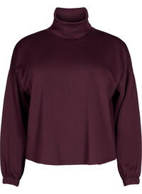 Blouse with turtleneck in modal mix