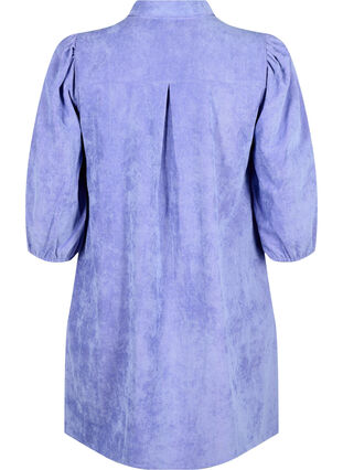 Zizzifashion Corduroy dress with 3/4 sleeves and buttons, Lavender Violet, Packshot image number 1