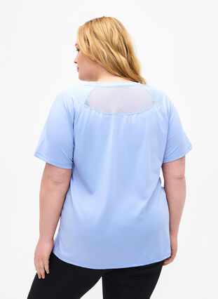 Zizzifashion Training T-shirt with mesh back, Zen Blue, Model image number 1