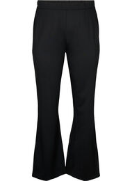 Bootcut trousers in viscose mix, Black, Packshot