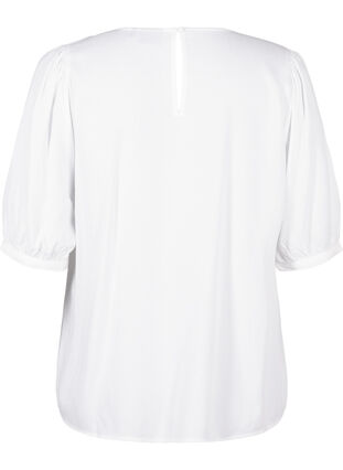 Zizzifashion Viscose blouse with 1/2 sleeves, Bright White, Packshot image number 1