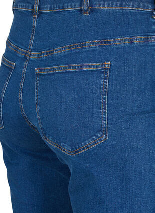 Zizzifashion High-waisted Gemma jeans with straight fit, Dark blue, Packshot image number 3