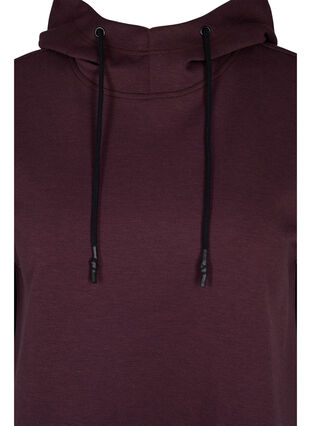 Zizzifashion Short sleeve sweatshirt with hood, Brown Red Ass, Packshot image number 2