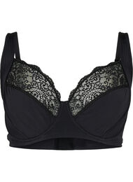 Full cover bra with padded straps, Black, Packshot