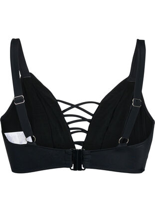 Zizzifashion Bikini top with string detail, Black, Packshot image number 1