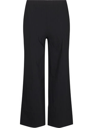 Zizzifashion Wide-leg trousers with elasticated waistband, Black, Packshot image number 1