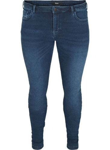 Zizzifashion Super slim, high-rise Amy jeans, Dark blue, Packshot image number 0