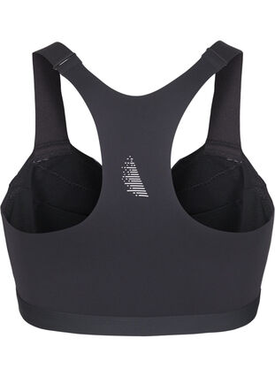 Zizzifashion Sports bra with a front closure and high support, Black, Packshot image number 1