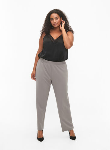 Zizzifashion FLASH - Straight fit trousers, Driftwood, Model image number 0