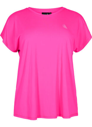 Zizzifashion Short-sleeved workout t-shirt, Neon Pink Glo, Packshot image number 0