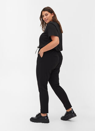 Zizzifashion Cropped Maddison trousers, Black, Model image number 1