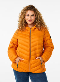 Lightweight jacket with hood, Marmelade, Model