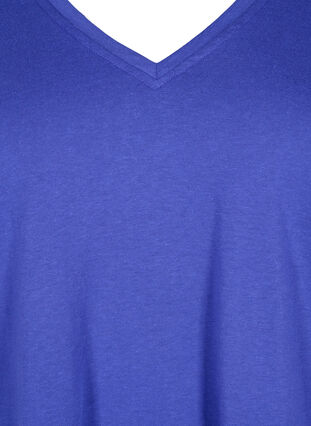 Zizzifashion FLASH - T-shirt with v-neck, Royal Blue, Packshot image number 2