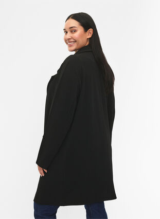 Zizzifashion FLASH - Long blazer with pockets, Black, Model image number 1