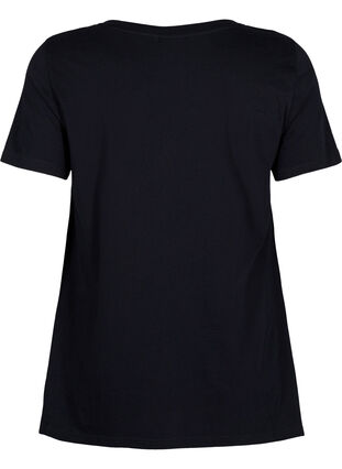 Zizzifashion Cotton t-shirt with short sleeves, Black W. Sun, Packshot image number 1