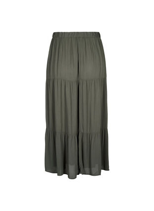 Zizzifashion Long skirt with elasticated waist, Thyme, Packshot image number 1