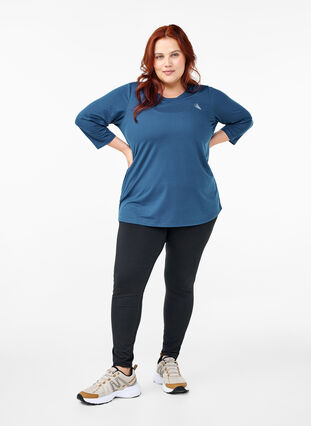 Zizzifashion Sports top with 3/4 sleeves, Poseidon, Model image number 2