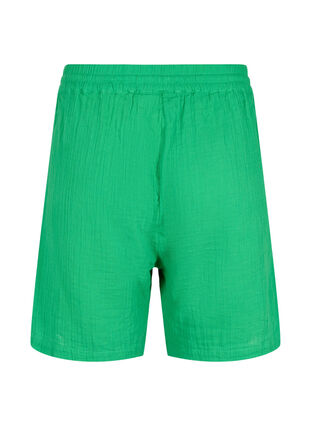 Zizzifashion Cotton muslin shorts with pockets, Jolly Green, Packshot image number 1