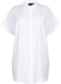 Long viscose shirt with short sleeves