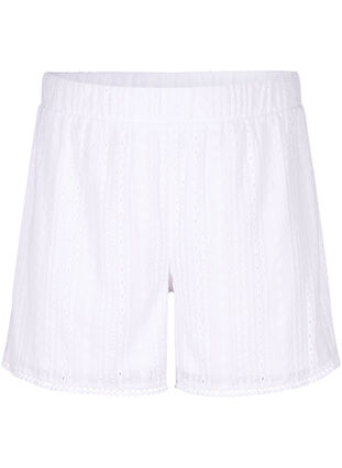 Zizzifashion Shorts with a textured pattern, Bright White, Packshot image number 0