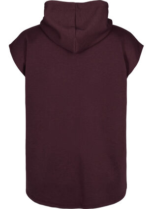 Zizzifashion Short sleeve sweatshirt with hood, Brown Red Ass, Packshot image number 1