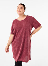 T-shirt dress with pockets and short sleeves, Dry Rose, Model