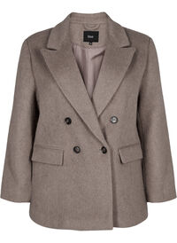 Wool blazer with brushed texture