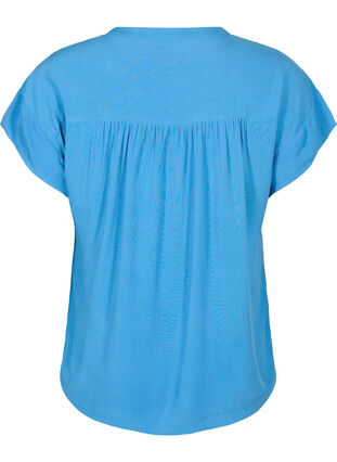Zizzifashion Viscose blouse with lace trim, Marina, Packshot image number 1