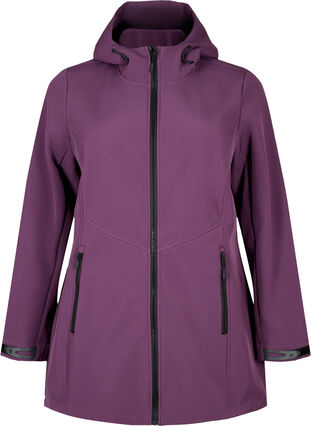 Zizzifashion Short softshell jacket with pockets, Hortensia, Packshot image number 0