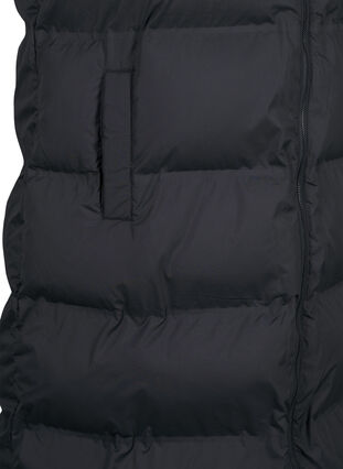 Zizzifashion Long vest with pockets and two-way zipper, Black, Packshot image number 3