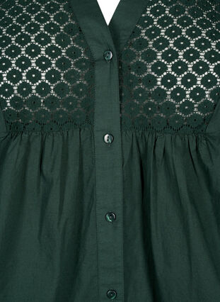 Zizzifashion FLASH - Shirt with crochet detail, Scarab, Packshot image number 2